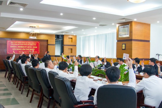Phiên họp thứ nhất của BCH Đảng bộ Tổng công ty khóa I, nhiệm kỳ 2015-2020