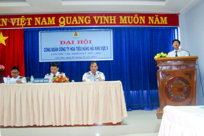 Đ/c Dương Thế Nam, Chủ tịch Công đoàn VMS-South phát biểu tại Đại hội
