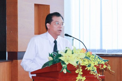 Đ/c Lê Văn Chiến - Tân Phó TGĐ VMS-South phát biểu tại Hội nghị